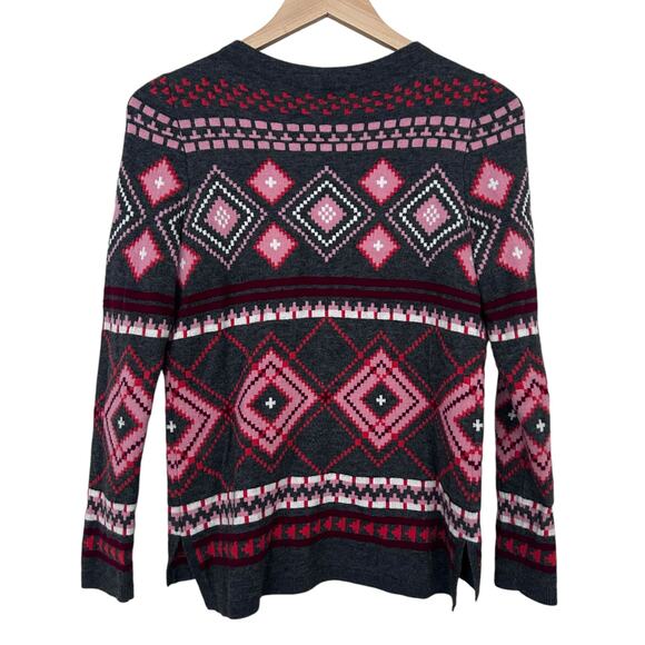 Talbots Wool Blend Fair Isle Sweater Sz SP - Picture 4 of 4
